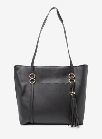Dorothy Perkins Black Landscape D-ring Tote Bag