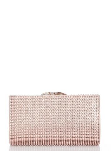 *quiz Pink Jewel Clip Clutch Bag