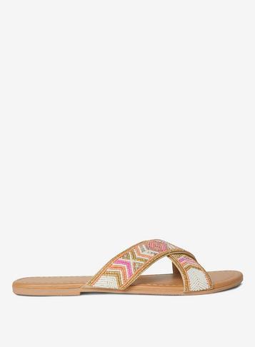 Dorothy Perkins Multi Ciloured 'ibiza' Beaded Mules