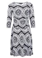 Dorothy Perkins *izabel London Monochrome Geometric Tea Dress