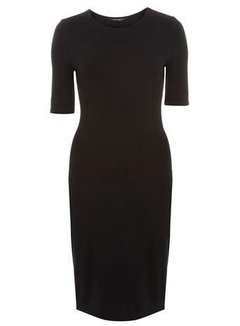 Dorothy Perkins *tall Black Plain Bodycon Dress