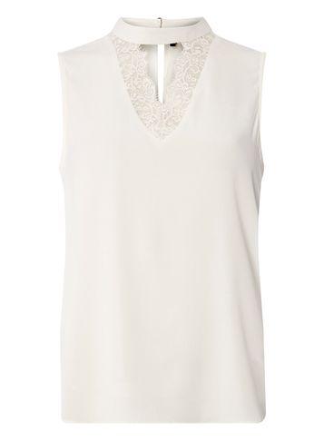 Dorothy Perkins *vera Moda White Lace Choker Top