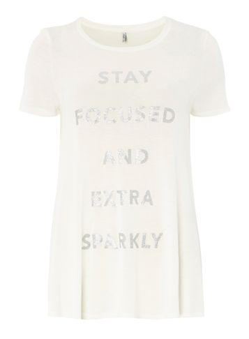 Dorothy Perkins *only Foiled Slogan T-shirt