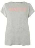Dorothy Perkins Dp Curve Grey Hamptons Motif T-shirt
