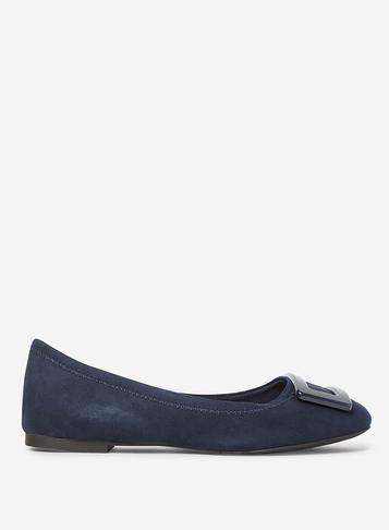 Dorothy Perkins Navy Microfibre Portia Ballerina Pumps