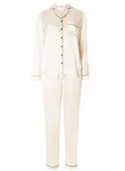 Dorothy Perkins Cream Satin Revere Pyjama Set