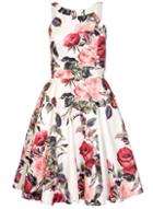 Dorothy Perkins *quiz Cream Floral Print Dress