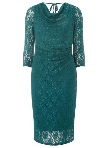 Dorothy Perkins *billie & Blossom Green Lace Cowl Bodycon Dress