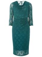 Dorothy Perkins *billie & Blossom Green Lace Cowl Bodycon Dress