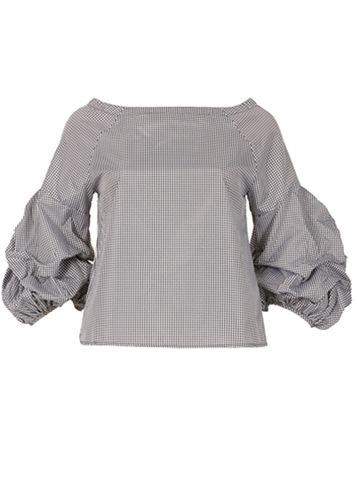 Dorothy Perkins *izabel London Black Puff Fold Sleeve Top