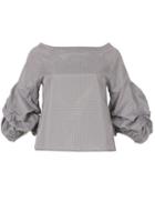 Dorothy Perkins *izabel London Black Puff Fold Sleeve Top