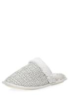 Dorothy Perkins Grey Knitted Mule Slippers