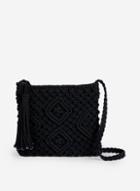 Dorothy Perkins Black Crochet Cross Body Bag