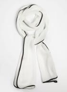 Dorothy Perkins White Piped Chiffon Scarf