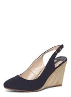 Dorothy Perkins Navy 'clara' Sling Back Wedge Heel Court Shoes