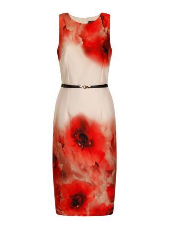Dorothy Perkins Cream Poppy Wiggle Dress