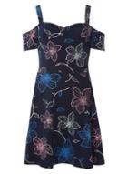 Dorothy Perkins Navy Floral Cold Shoulder Dress