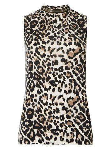 Dorothy Perkins Brown Leopard Print Shell Top