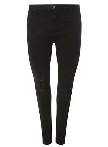 Dorothy Perkins Dp Curve Black Rip Darcy Jeans