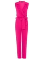 Dorothy Perkins *quiz Pink Lapel Jumpsuit