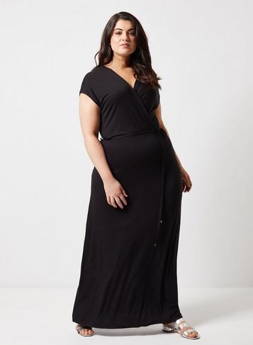 Dorothy Perkins *dp Curve Black Wrap Maxi Dress