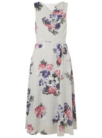 Dorothy Perkins *billie & Blossom Tall Grey Cowl Midi Skater Dress