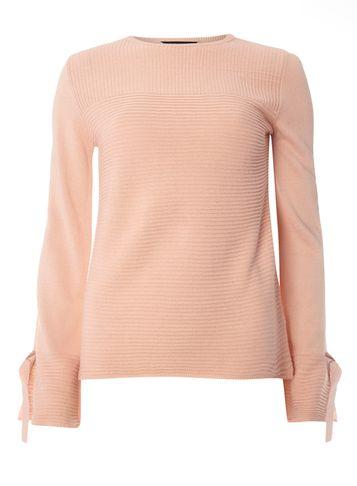 Dorothy Perkins Blush Ribbed Tie Sleeve Jumper
