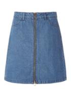 Dorothy Perkins *only Denim Zipped A-line Skirt