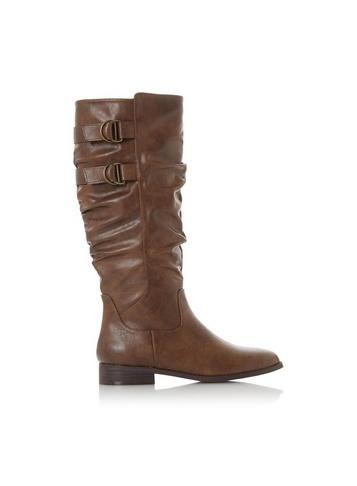 *head Over Heels By Dune Tan Tobi Knee High Boots