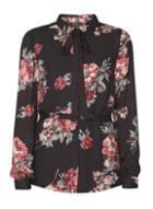 Dorothy Perkins *vila Black Rose Long Sleeve Shirt
