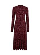 Dorothy Perkins Pink And Black Shirred Midi Dress