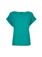 Dorothy Perkins Green Jade Button T-shirt