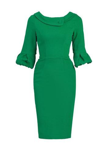 Dorothy Perkins *jolie Moi Green Bell Sleeve Bodycon Dress