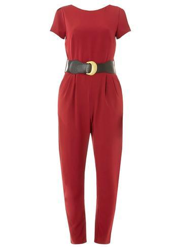Dorothy Perkins Berry Belted Jumpsuit