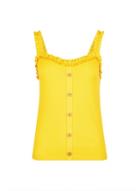 Dorothy Perkins Yellow Frill Button Vest