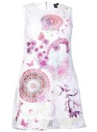Dorothy Perkins *izabel London Curve White Print Shift Dress