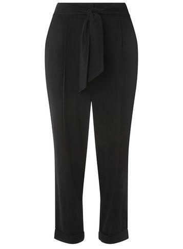 Dorothy Perkins Black Tie Tapered Trousers