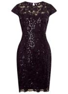 Dorothy Perkins *showcase Purple Cade Lace Bodycon Dress