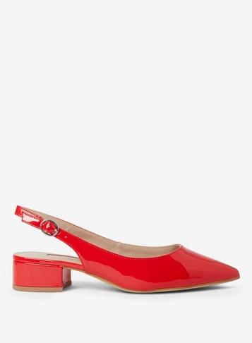 Dorothy Perkins Red 'daphne' Block Heel Court Shoes