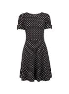 Dorothy Perkins Black Spot Print Fit And Flare Dress