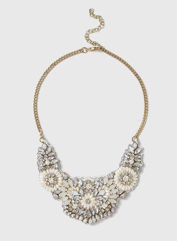 Dorothy Perkins Cream Beaded Collar