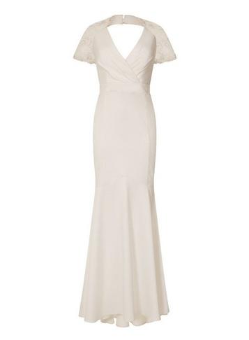 *little Mistress Bridal V-neck Fishtail Maxi Dress