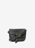 Dorothy Perkins Black Studded Saddle Cross Body Bag