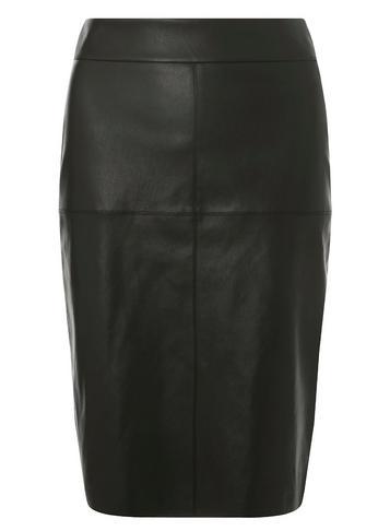 Dorothy Perkins Petite Black Faux-leather Pencil Skirt