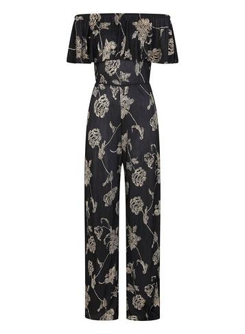 Girls On Film *girls On Film Black Gold Rose Jumpsuit