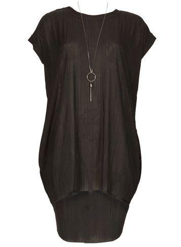 Dorothy Perkins *blue Vanilla Black Oversize Top With Necklace