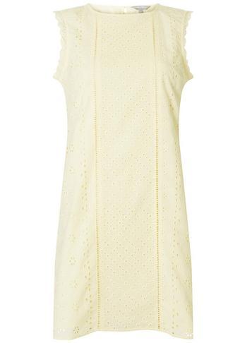 Dorothy Perkins Petite Lemon Broderie Shift Dress