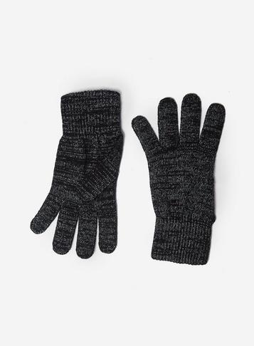 Dorothy Perkins Black Glitter Knitted Gloves