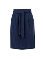 Dorothy Perkins *tall Navy Linen Look Skirt