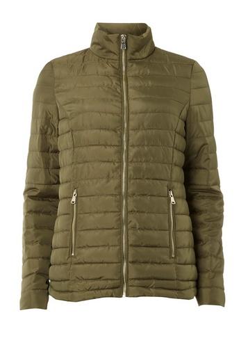 Dorothy Perkins Khaki Lightweight Short Padded Jacket